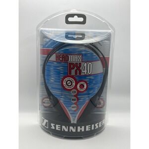 Sennheiser PX 40 Headmax Open Back Stereo Headphones In-Line Volume Open Box